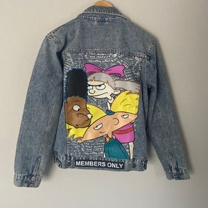 “Hey Arnold” Nickelodeon members only jean jacket.